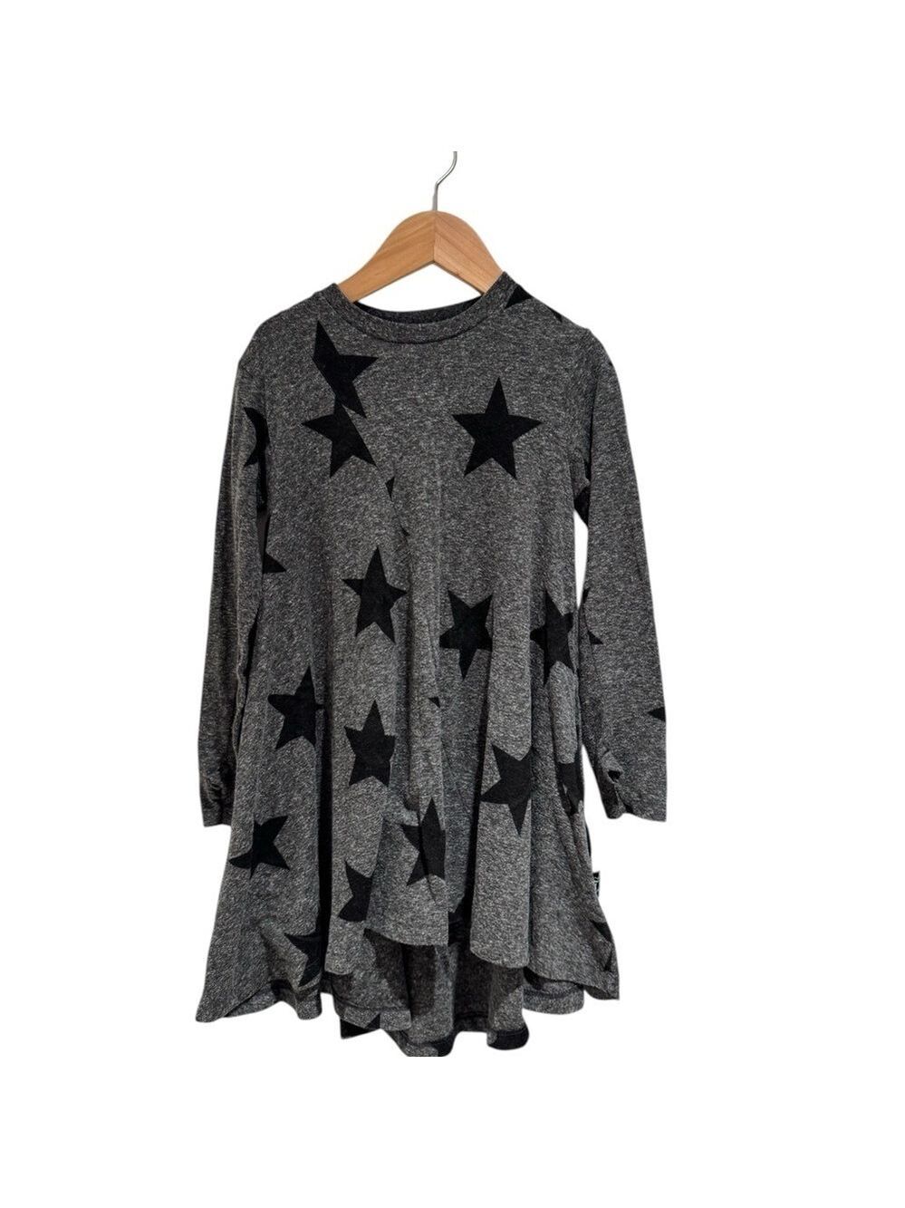 Nununu Gray Star Long Sleeve Dress - size 4-5